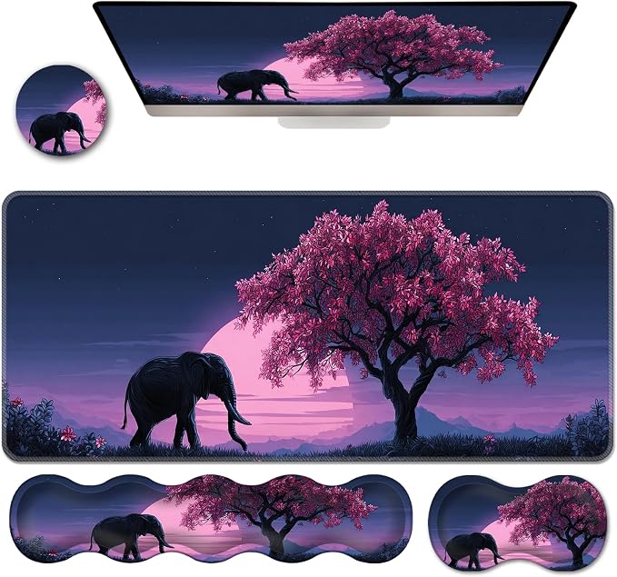 Black Elephant Pink Tree-2-13