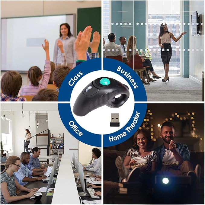 Black Wireless Green TrackBall