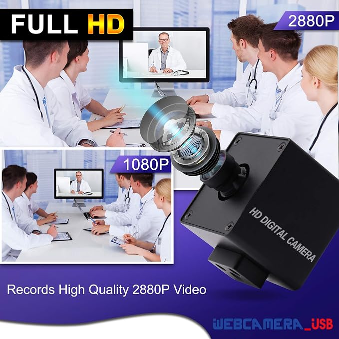 13MP 100 Degree No Distortion Lens Webcam
