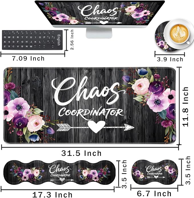 Chaos Coordinator Quotes Vintage Watercolor Floral