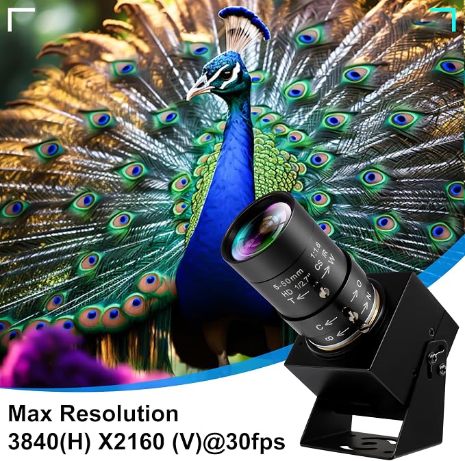 4K USB Camera 5-50mm Varifocal Lens