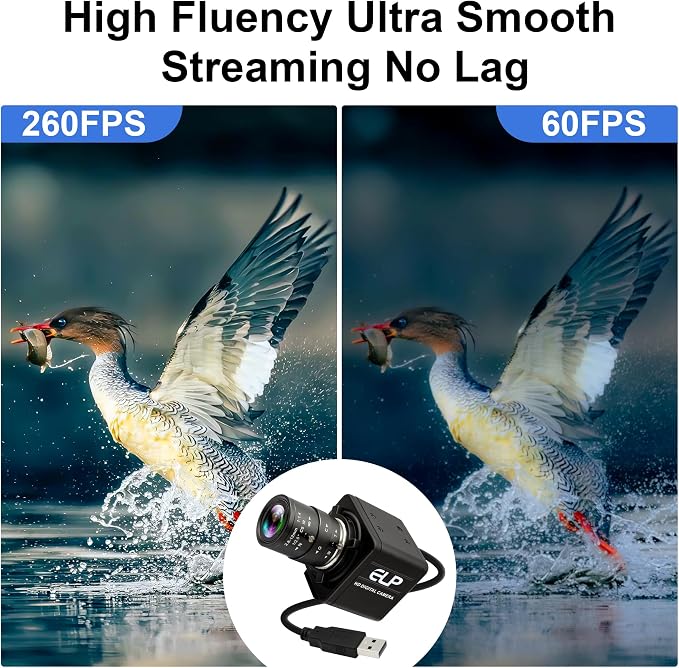 260fps USB Camera with 2.8-12mm Zoom Lens