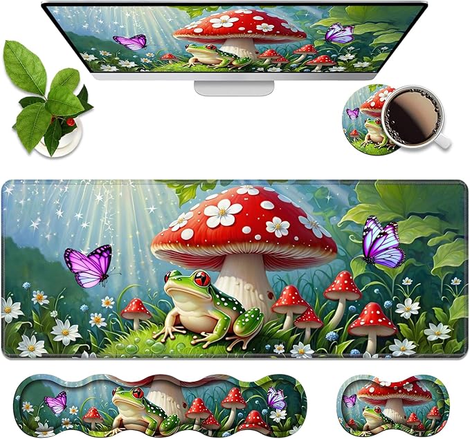 Frog Mushroom Butterfly