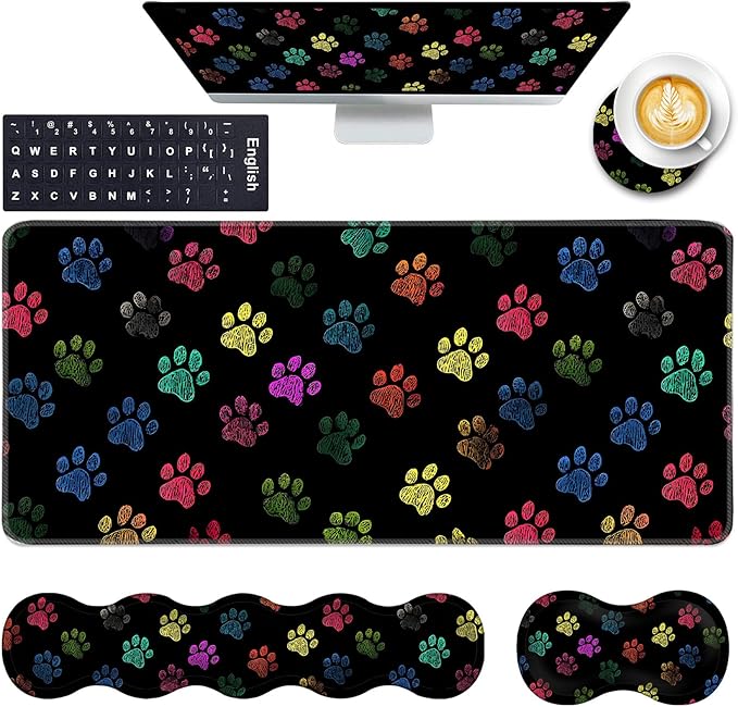 Colorful Paw Prints