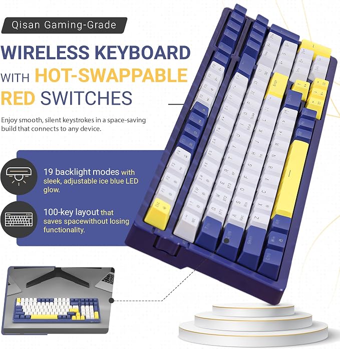 Red Switch-Dark Blue & Yellow