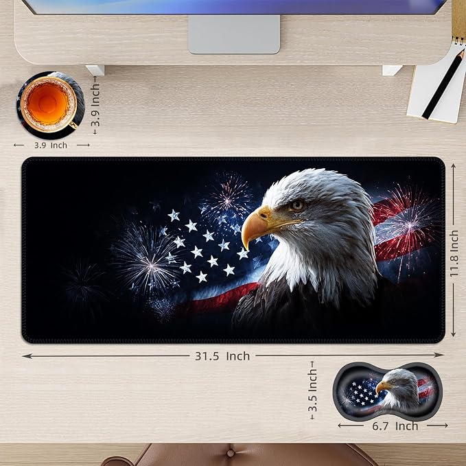 Bald Eagle Us Flag Fireworks-2-2