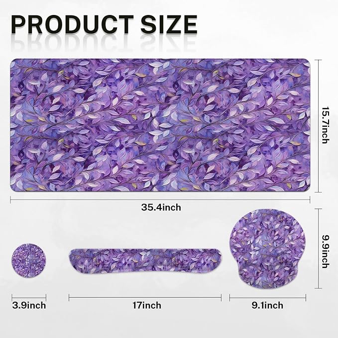 Purple Oil Painting Leaves