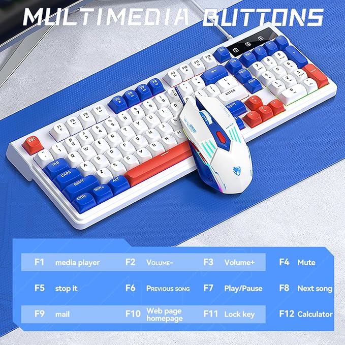 White and Blue