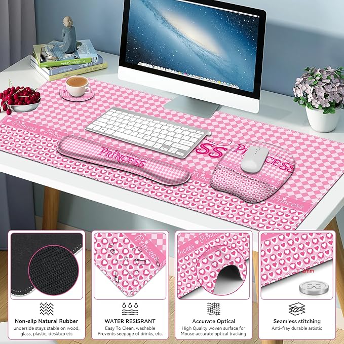 Pink Checkered Princess Girl