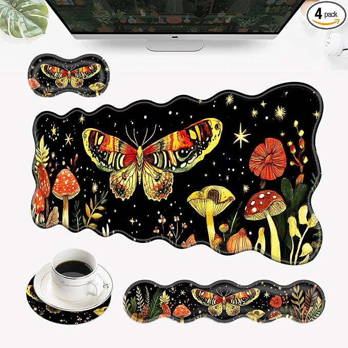 8 Mushrooms and Butterflies