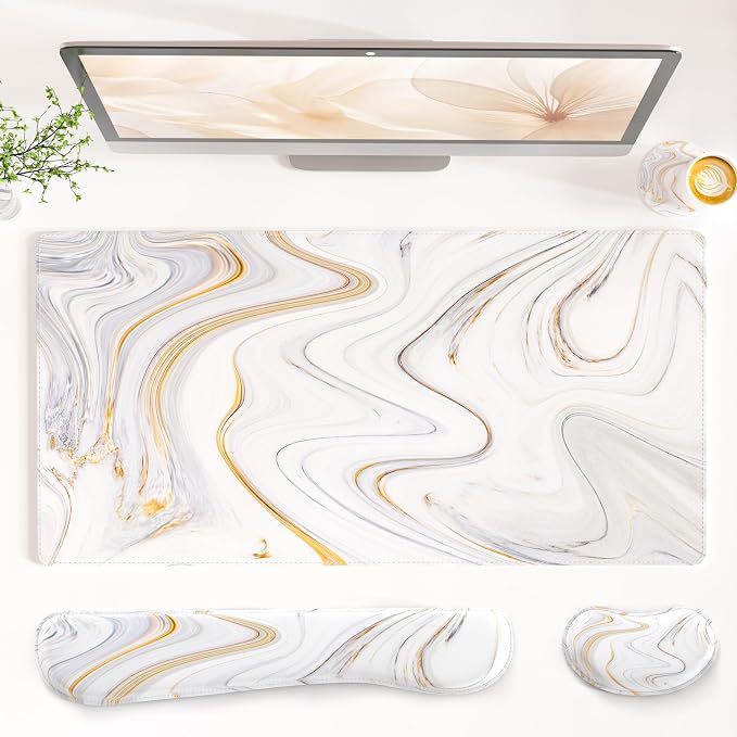 White Marble Stripes