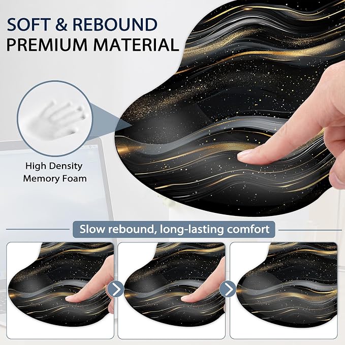 Black Gold Flowing Marble