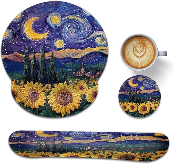 Starry Night Sunflower Field