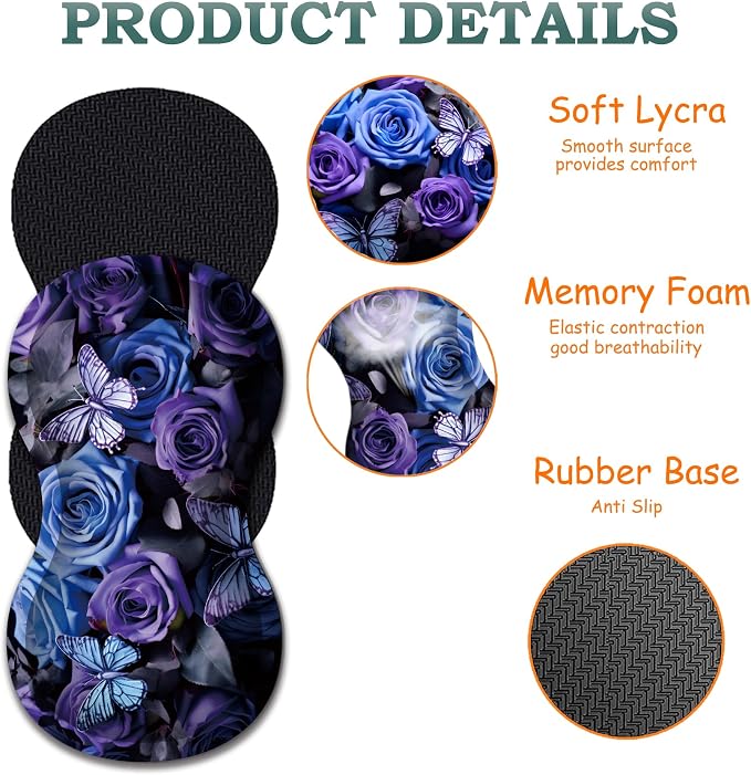 Purple Roses and Blue Butterflies