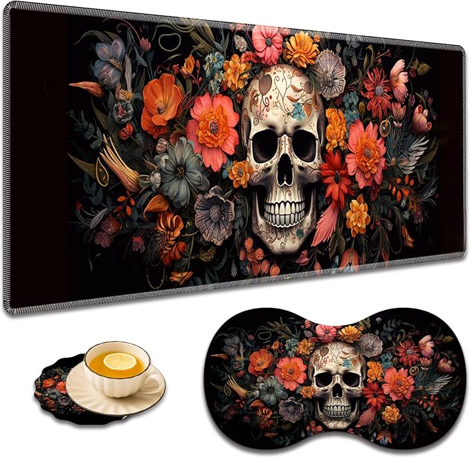 Skeleton Flower Skull