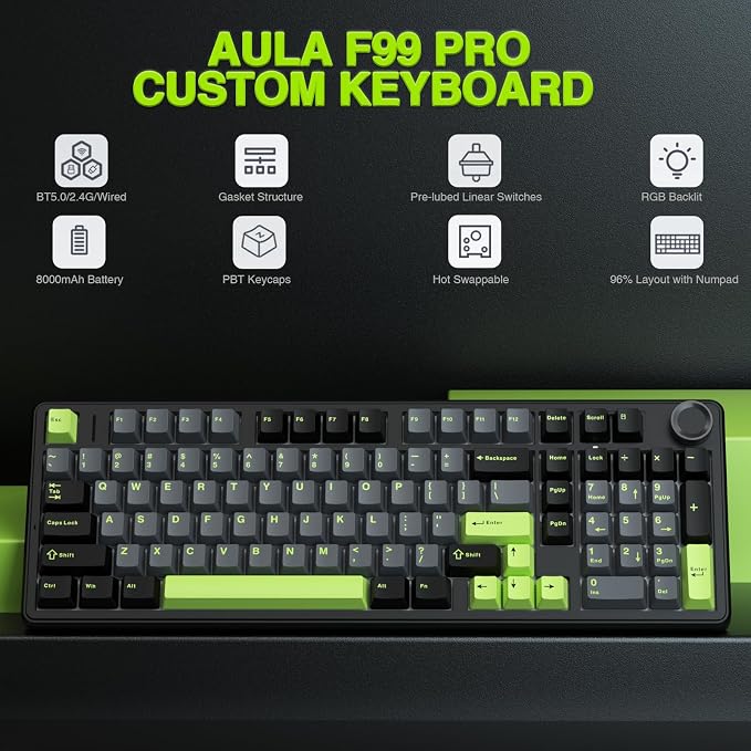 With Knob-Black&Grey&Green