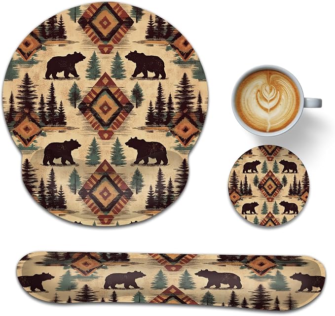 Tribal Bear Retro Tree