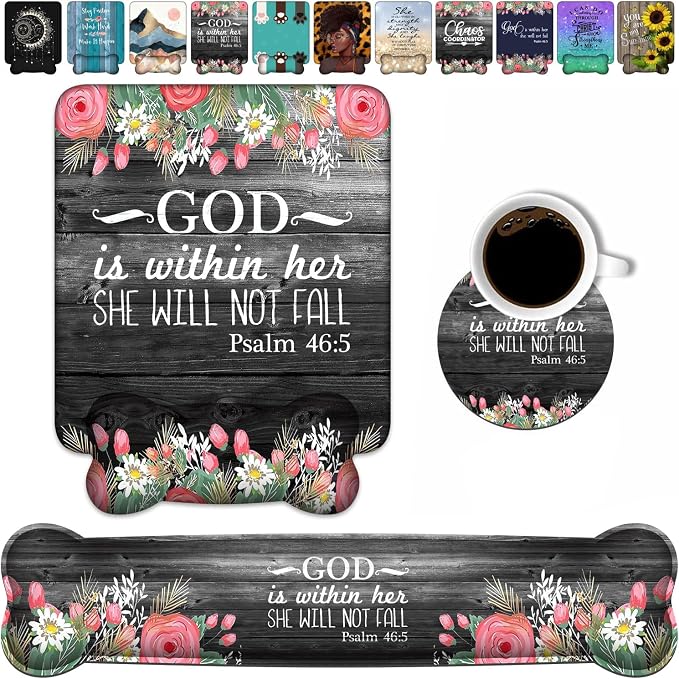 Floral Quote Bible Verses Psalm 46:5