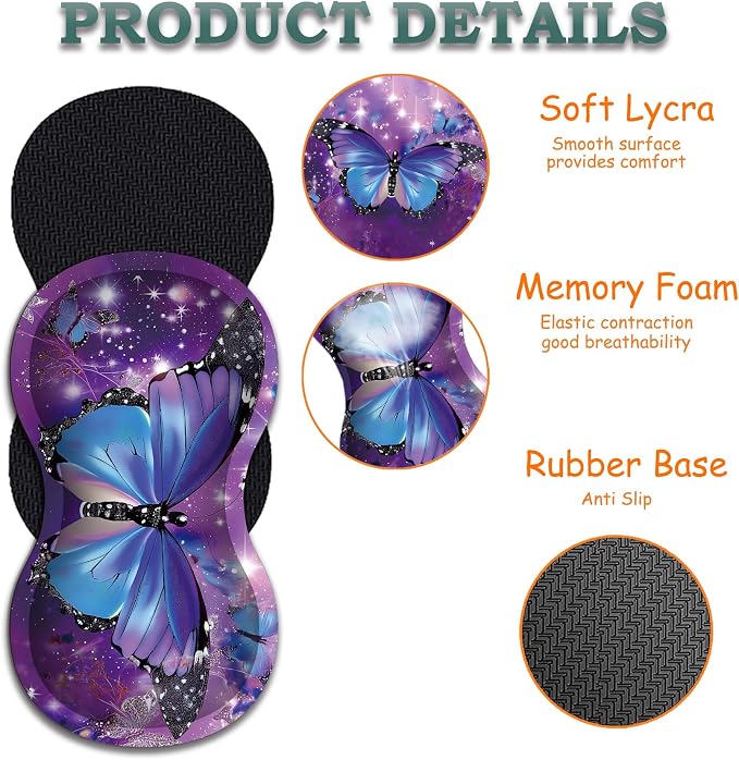 Blue Butterfly Purple Background