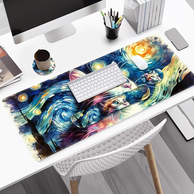 Starry Night Art Cat