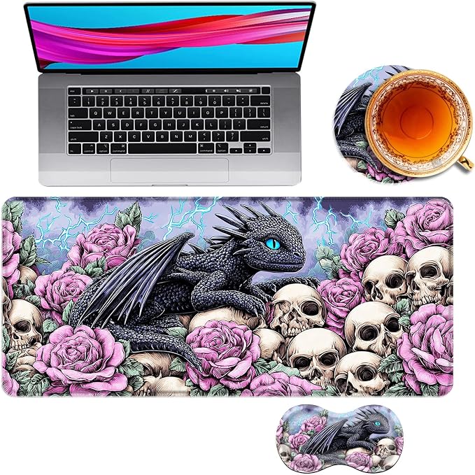 Dragon With Roses Skulls-2-30