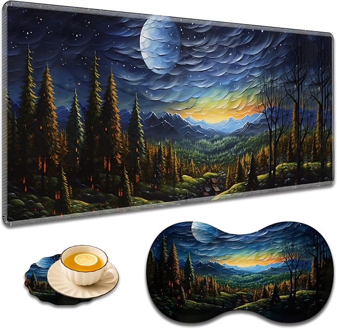 Art Moon Starry Night
