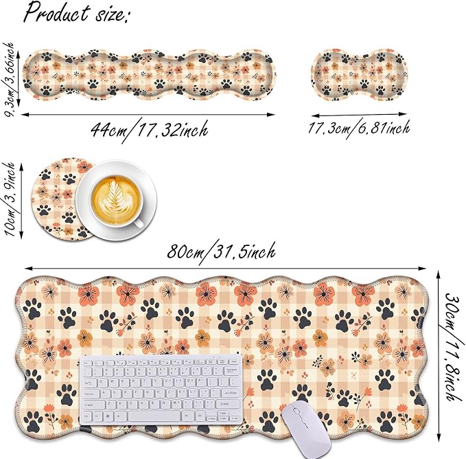 Flowers Dog Paw Prints