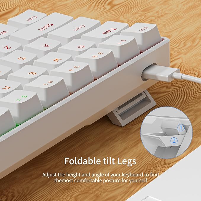 white keycaps-red switch