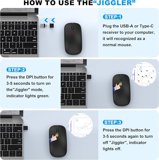 LED Wireless Mouse (Matte Black)
