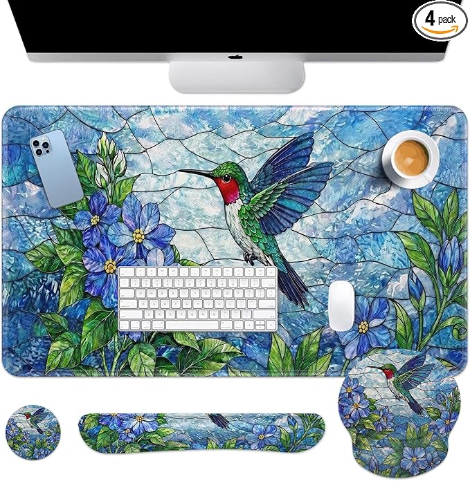 Blue Floral Hummingbird