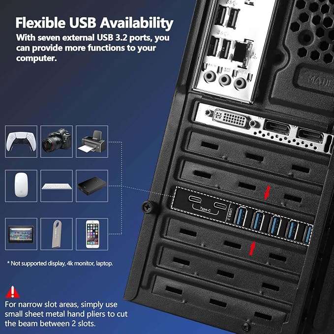5 x USB A -2 x USB C