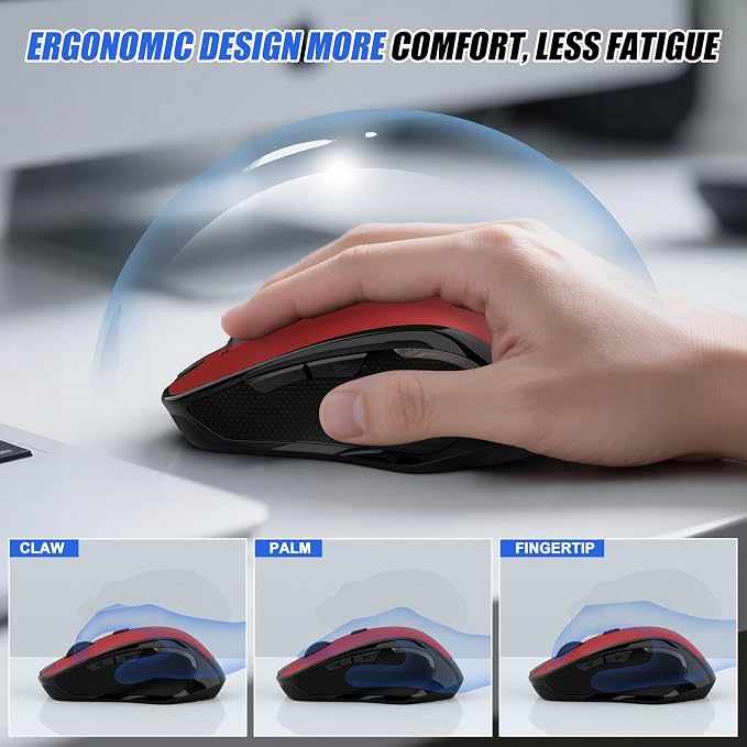 Bluetooth Wireless Mouse (Red)