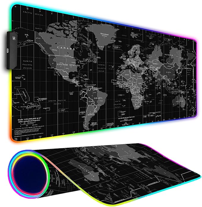 05 Black World Map