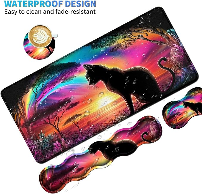 Sunset Cat Back View