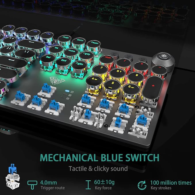 Black | Clicky Blue Switches