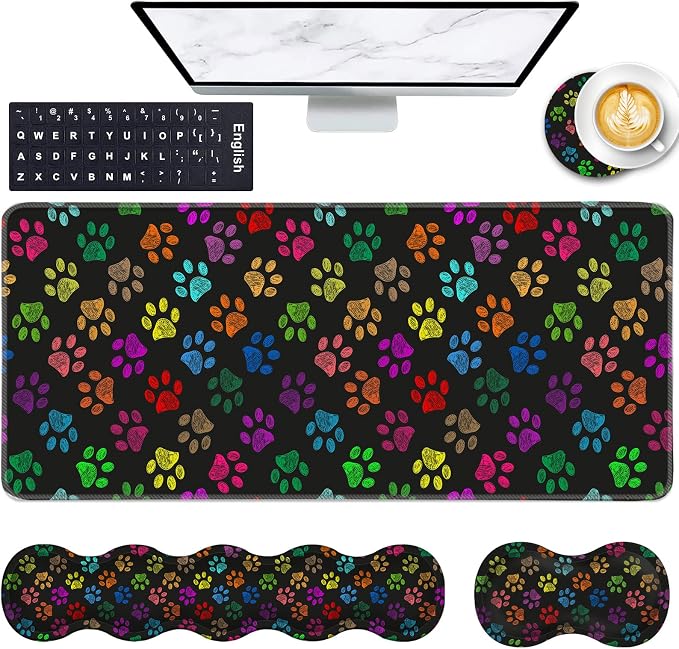 Colorful Paw Prints