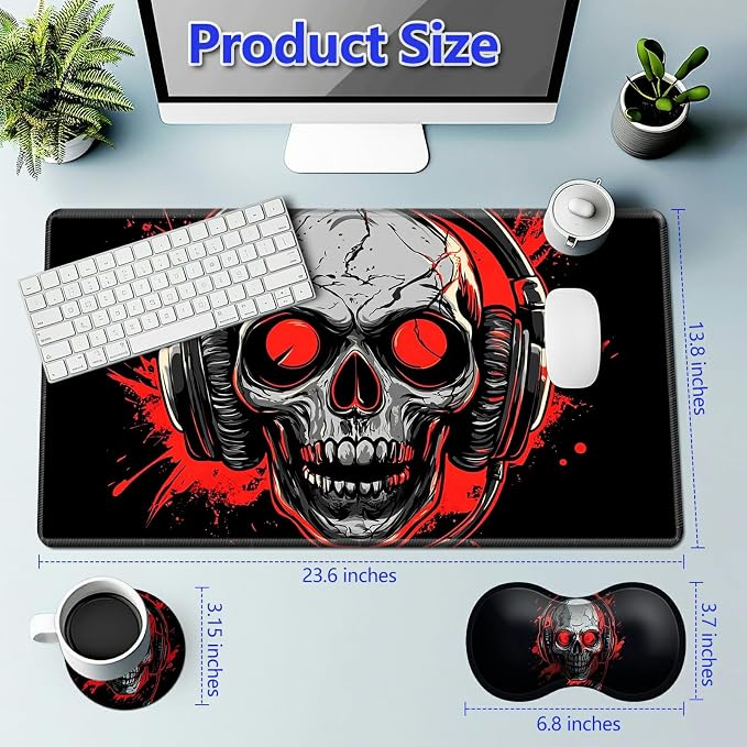 Skull with earphones