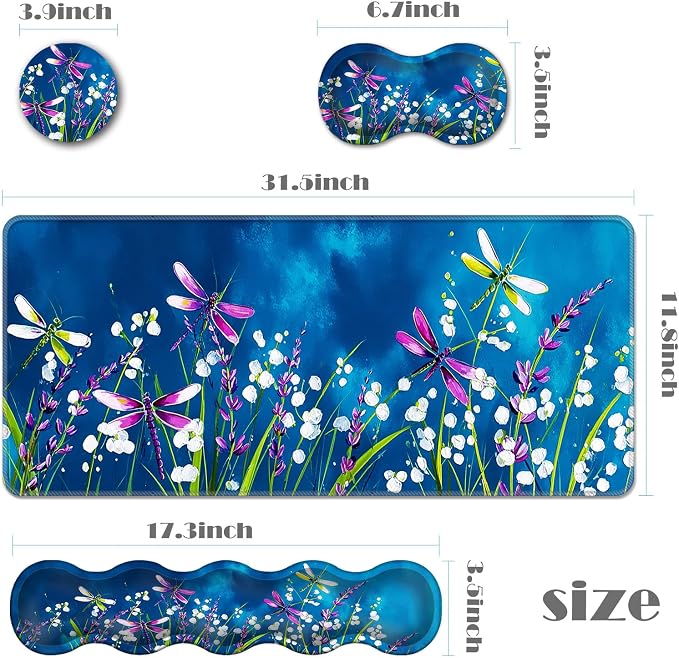 Dragonflies Over Flower Field-2-35