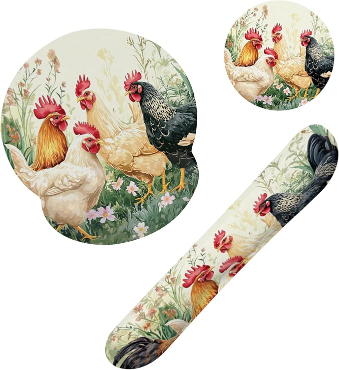 Chicken Rooster Farm Flower