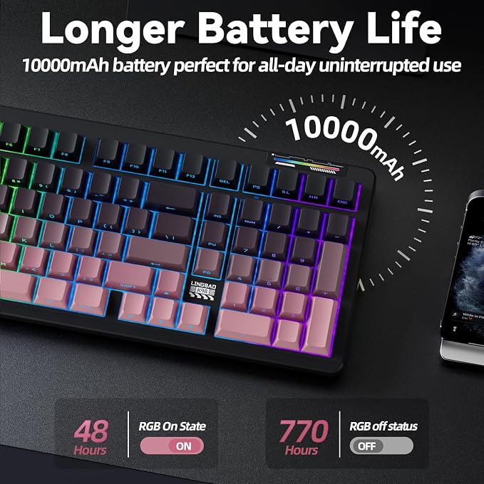 K98 | 10000mAh | Gradient Black Pink