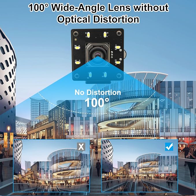 100 degree no distortion with white LED