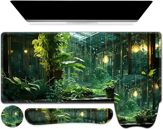 Green Plants Romantic Rain