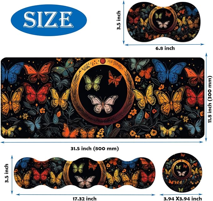 Colorful Butterfly Moon Pattern