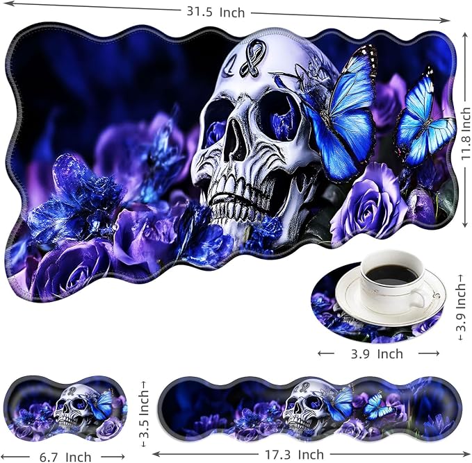 16 Skull and Butterflies