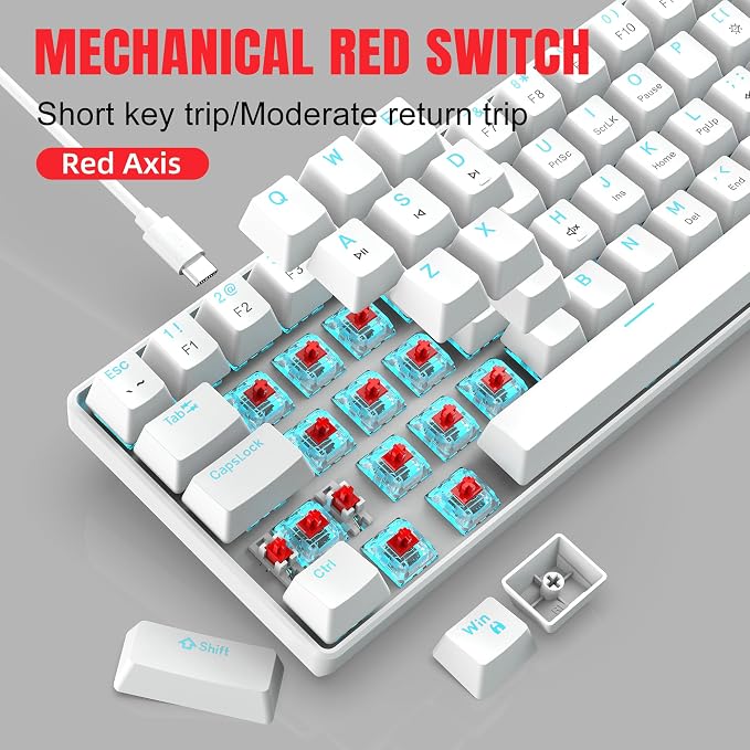 White(Ice Blue Light)/Red Switch