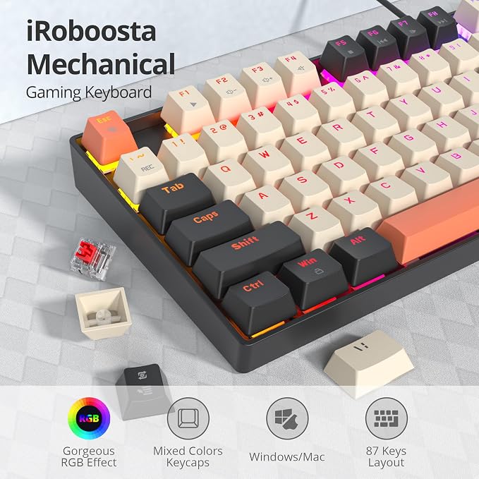 87 Carbon/Red Switch