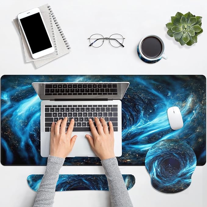 Blue Black Gold Galaxy