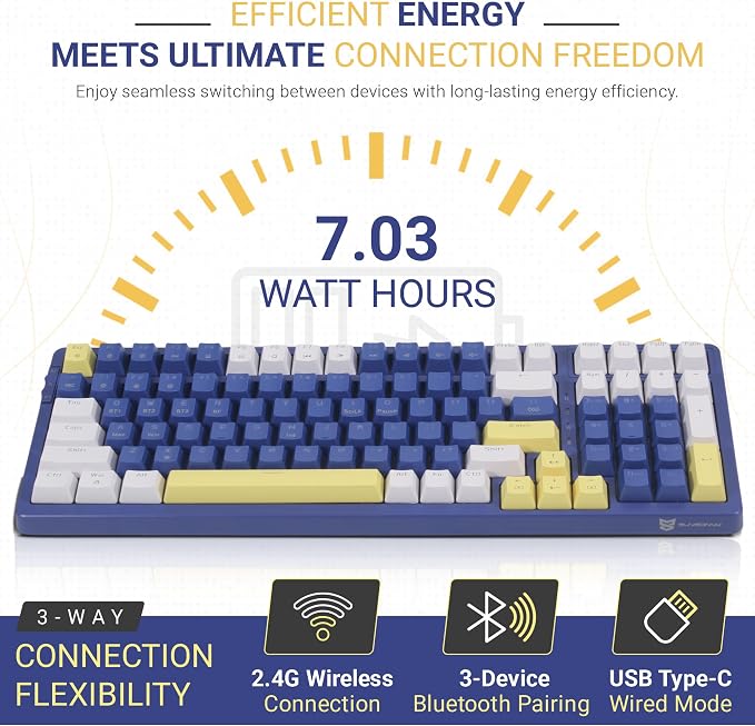Brown Switch-Dark Blue & Yellow