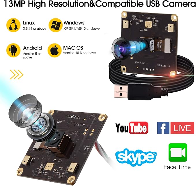 75 Degree Autofocus Usb Camera Module
