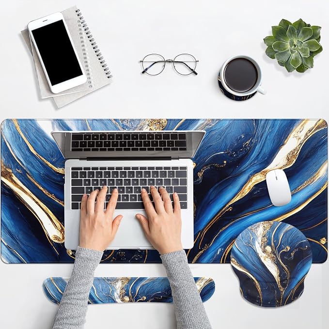Blue and Gold Marble